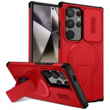Rugged Stand Mag Safe Case For Samsung S26 Ultra S26+ S25FE Sliding Camera Cover