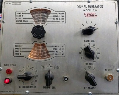 Vintage Eico Signal Generator Model 324 Untested, Powers On, Lights Up