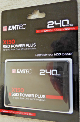 Emtec X150 Power Plus 2,5 Zoll 240GB SSD 520 MB/s Lesen 500 MB/s Schreiben NEU