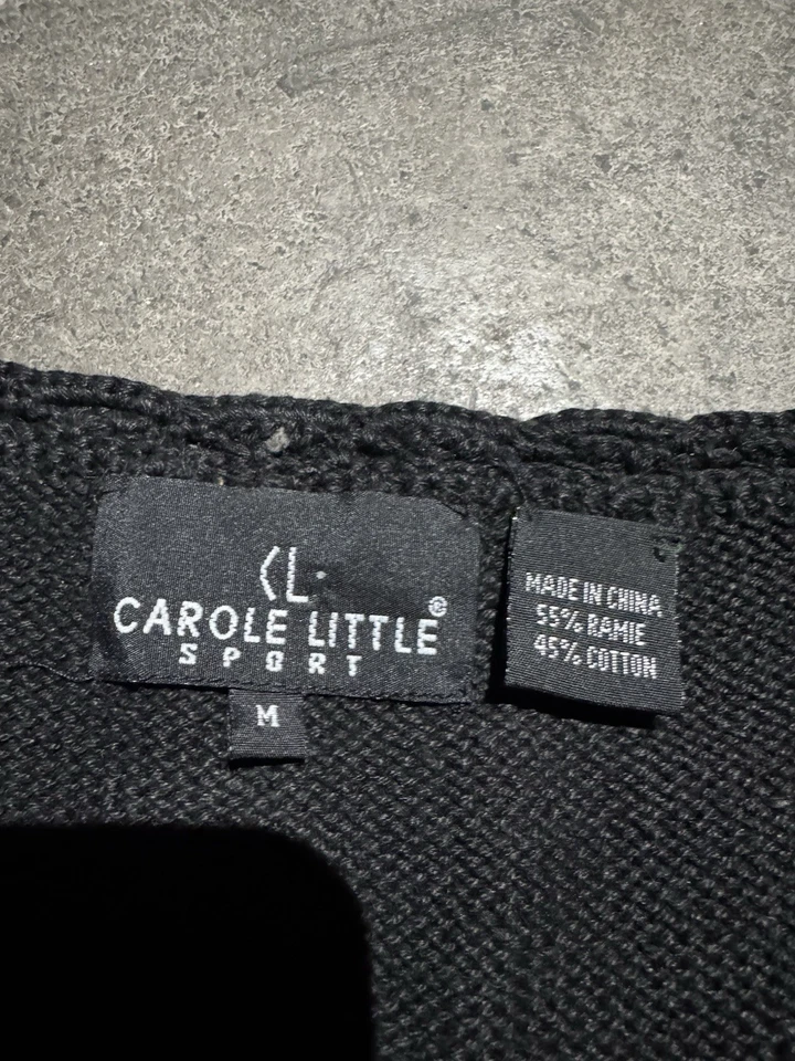 Vintage 90s Carole Little Crochet Sweater Vest Summer Fruit Sunflower M - Image 4 of 4