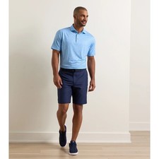 NWT Peter Millar Salem Golf Shorts Mens 44 Navy Blue 9" Inseam Performance Sport