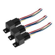 3 Pcs DC 36V 40A SPDT Automotive Car Relay 5 Pin 5 Wires with Harness Socket