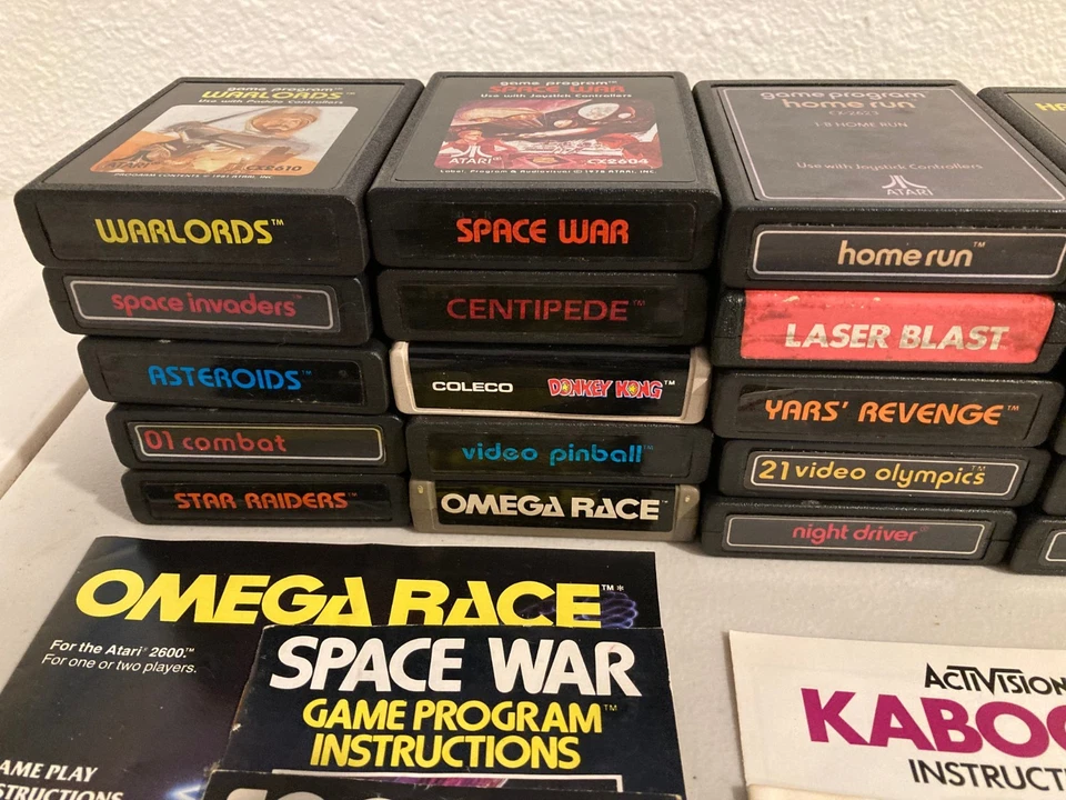 Lote Vintage de Videojuegos Atari Juegos Olímpicos Lote de Modelos Instrucciones del Programa Foto 2 de 4