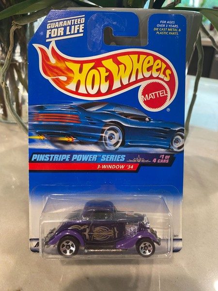 1999 Hot Wheels Pinstripe Power #953 3-Fenster '34 Lila 5-Speichen 1:64-image