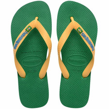 Havaianas Brazil Logo Green/Yellow Sandal Men EU sizes 39/40-45/46 NEW