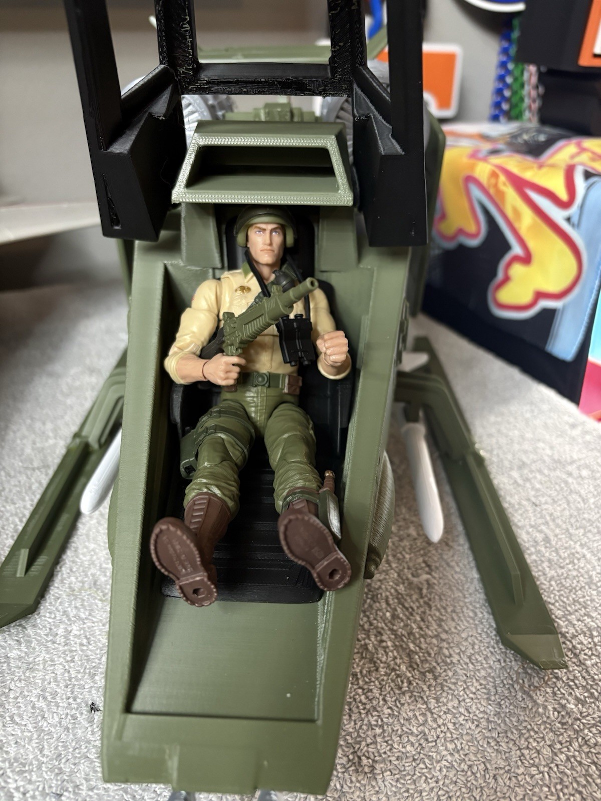GI Joe Skyhawk Helicopter 1/12 Scale Vehicle for 6&rdquo; GI Joe Classified Figures 3D