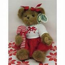 14" CONNIE CANDYCANE *Bearington Teddy Bear*CANDY CANE*Christmas*NWT*