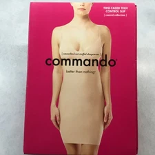 Shapewear Commando Slip Dress Nude Control Bodycon Slim Stretch USA Large $98