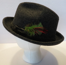Stetson Fedora Hat Vtg Mens Size 7 1/4 Gray Pure Wool Braided Band Old Money