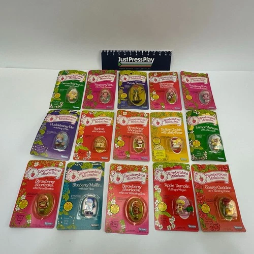 New Sealed Lot of 15 1980 Kenner Strawberryland Strawberry Shortcake Miniatures
