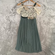 Weissman Sage Green Lyrical Dance Costume Dress Size SA Holiday Lace Ballet