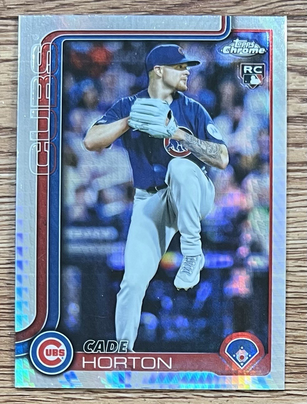 CADE HORTON 2025 TOPPS CHROME UPDATE RC USC63 PRISM REFRACTOR CUBS!