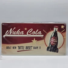 Fallout Nuka Cola Metal Tin Display Sign Bethesda Collectible