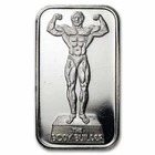 1 oz Silver Bar - The Body Builder (California Crown Mint)