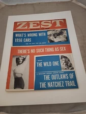 ZEST MAGAZINE FOR MEN April 1956 Bannister JAYNE MANSFIELD Cover Rare VF
