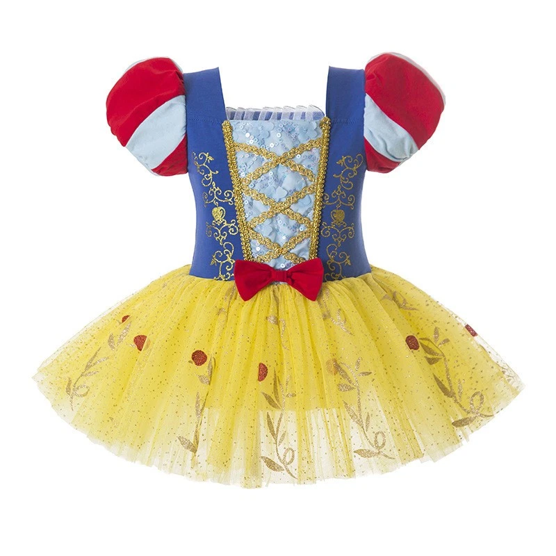 Snowwhite Princess Dress Ballet W/ Socks Costume Halloween Party School Cosplay - Image 2 of 4