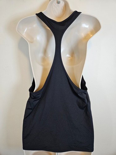 Fabletics Black Lightweight Racerback Tank Top Workout Gym Running Size M - Picture 2 of 4