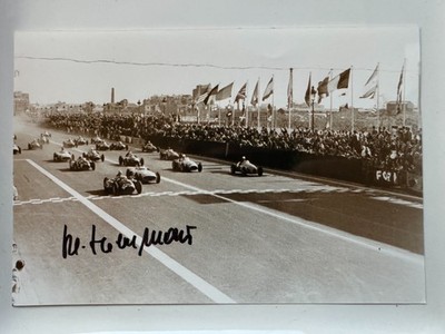 Hans Herrmann     -  Formel 1 - original Autogramm - Größe 17 x 12 cm