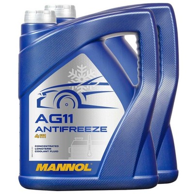 Kühlerfrostschutz Konzentrat MANNOL AG11 Longterm -40°C 2x 5 Liter blau