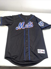 World Series 2000 New York Mets Majestic Jersey Clean Mens Large Black Vintage