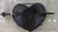 2 NEW Womens Fashion Hair Pins HEART Dark Brown Color