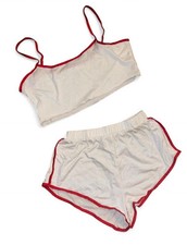 White  Red Pajamas Set