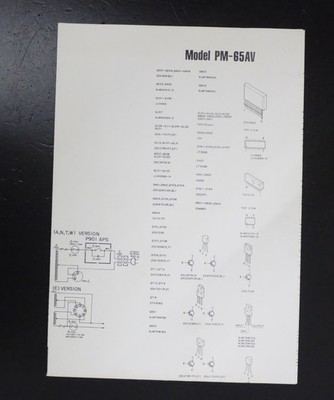 Original Marantz PM-65AV Amplifier Schaltplan/Schematic /Circuit Diagram!!