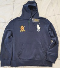 Polo Ralph Lauren Navy Crest Hoodie Big Pony Size Medium NWT