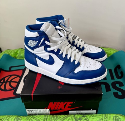 #ad Air Jordan 1 Retro Storm Blue High OG 2016 Size 11 555088 127 Extra Laces OG Box $300.00