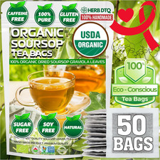 - Organic Soursop Leaf Tea Bags - USDA Certified, 100 ORGANIC and Pure from Sou