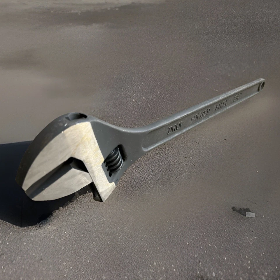 Llave Ajustable 24" 2-1/2" Max Mandíbula Apertura Gota Llave de Acero Forjado Aleación Foto 4 de 4