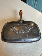 Vintage Silent Butler Bread Crumb Catcher Baroque Wallace SilverPlate