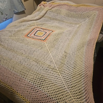 Handgefertigte Granny Square gehäkelte afghanische Decke xl mehrfarbig 