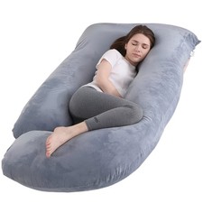 J Shaped Full Body Pillow 60 Inch Pregnancy Maternity Support Sleep Cushion