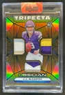2024 Obsidian J.J. McCarthy Trifecta Swatches RC Patch Gold #6/10 Vikings