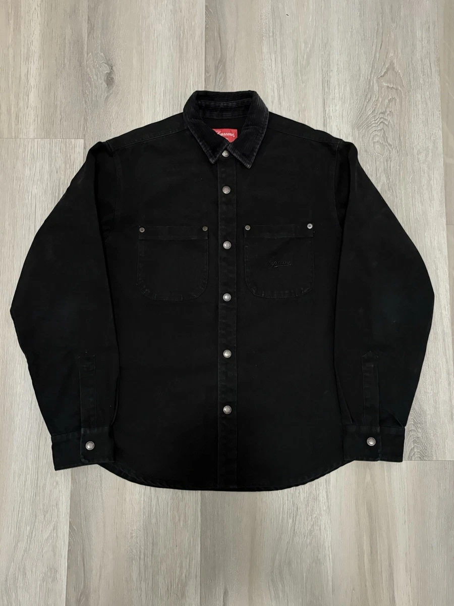 Supreme Denim Long Sleeve Casual Button-Down Shirts for Men for