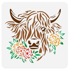 Stencils for Painting Plastic Reusable Cow Wall Stencil Templates Highland Cow