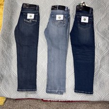 Silver Jean Co Girls Jeans Nathan Skinny Size 6 3 Pair NWT