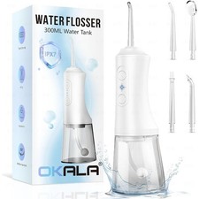 Water Dental Flosser - Portable Cordless Oral Irrigator 300ML,Cleaner for Teeth