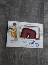 TOMMY HENRY 2019 LEAF TRINITY AUTOGRAPHED PLAYER WORN PATCH CARD. DBACKS. 
