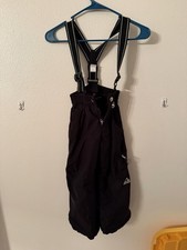 Gerry Kids Snow Bib Pants XS 5/6 Black Insulated Ski Snowboard Overalls