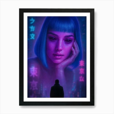 Blade Runner Neon Joi Art: Immerse gerahmtes Wandbild Poster Leinwanddruck Bild