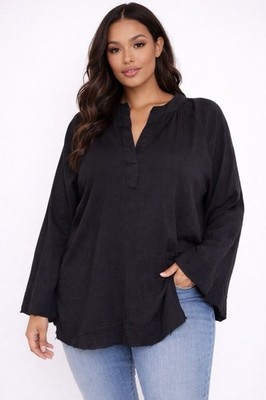 Karyn Seo $98 Handmade Woven Jasper Tunic Top 100% Cotton Blouse Size L New NWT