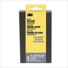 Drywall Sanding Sponge, Fine/Medium Grits, Dual Grit Block, Medium Grit to Remov