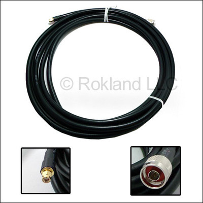 RP-SMA Male N-Male 400 grade coaxial Wi-Fi antenna extension cable 5m 16ft Alfa