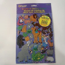 Vtg Noah’s Ark Create A Scene Sandylion Stickers Reusable Prismatic Glitter New
