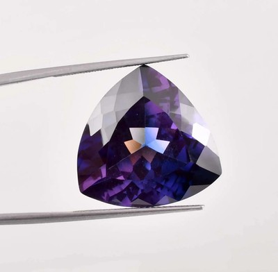 13x13 mm Natural Purple Blue Java Plum Sapphire Trillion Cut AAA Loose Gemstone