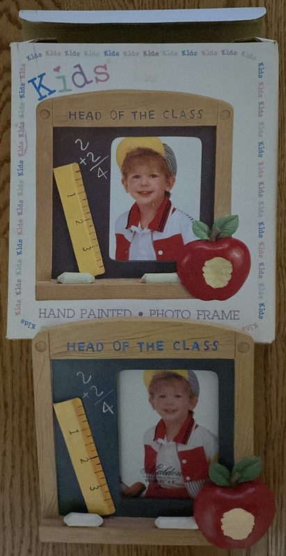 “Head of the Class” Kids Hand Painted Photo Frame NIB