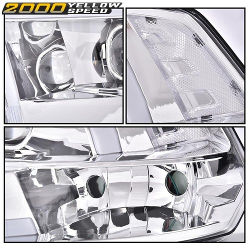 Chrome LED DRL Projector Headlights Fit For 2009-2012 Dodge Ram 1500 2500 3500 - Picture 5 of 10