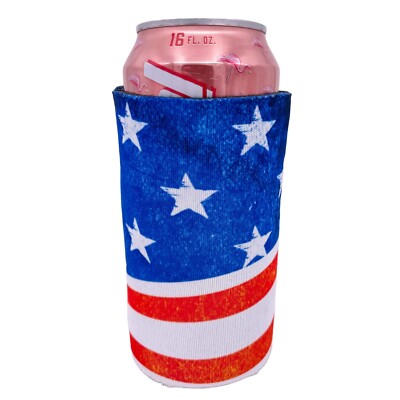 American Flag Vintage 16 oz. Can Coolie